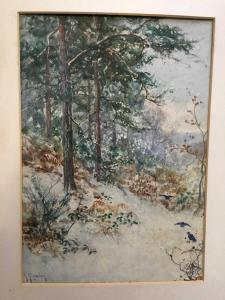 KINSLEY Albert 1852-1945,snow covered Surrey landscapes,Reeman Dansie GB 2021-07-25