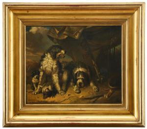 KIOERBOE Carl Fredrik 1799-1876,Hundfamilj,Uppsala Auction SE 2021-04-20