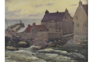 KIPLING Frank E,An East coast harbour depicting house and sailing ,Ewbank Auctions GB 2015-06-17