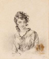 KIPRENSKII Orest Adamovich,A Beautiful Young Maiden in Lace Bodice,1813,Jackson's 2016-11-29