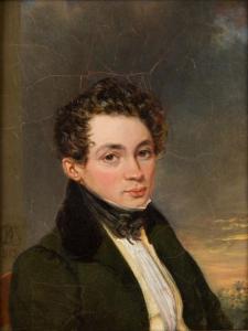 KIPRENSKII Orest Adamovich 1782-1836,Portrait of a young man,1813,Desa Unicum PL 2019-04-02