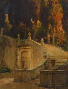 KIPS Erich 1869-1945,A garden staircase,Bonhams GB 2022-11-08