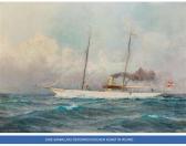 KIRCHER Alexander, Alex 1867-1939,The steam yacht \‘Suzumé\’ under the flag o,1910,Palais Dorotheum 2024-02-21