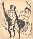 KIRCHNER Ernst Ludwig 1880-1938,Two Can Can Dancers,Nye & Company US 2025-07-31