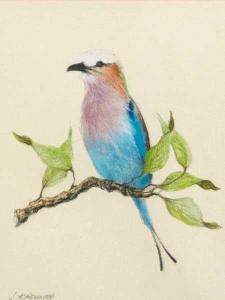 KIRCHNER Linchen,Carmine Bee Eater & Lilac-breasted Roller,5th Avenue Auctioneers 2016-10-16