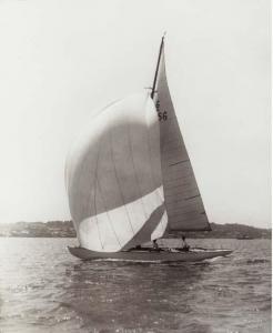 KIRCK OF COWES 1800-1900,The 6 meter Jill under spinnaker,Christie's GB 2004-07-29