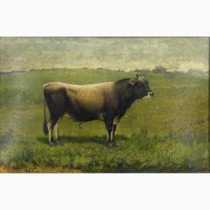 KIRKBRIDGE TREGO JONATHAN 1817-1901,Landscape with bull,1883,Rago Arts and Auction Center 2010-06-18