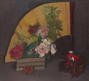 KIRKHAM Norman 1936-2021,Still Life with Fan,Rosebery's GB 2023-03-14