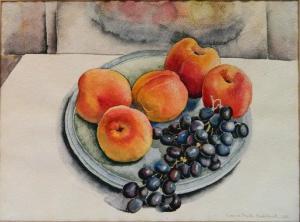 KIRKLAND Vance 1904-1981,Still-Life of Peaches and Grapes,1932,Rachel Davis US 2020-10-24
