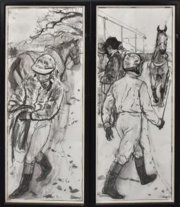 KIRKMAN Jay Boyd 1958,jockeys (2 WORKS),Hood Bill & Sons US 2023-02-21