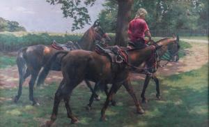 KIRKMAN Jay Boyd,Polo Ponies Going to Smith's Lawn, Windsor,Bellmans Fine Art Auctioneers 2023-05-16