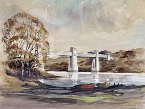 KIRKPATRICK Alan 1929,The Britannia Bridge, Menai Straits,Rogers Jones & Co GB 2023-04-25