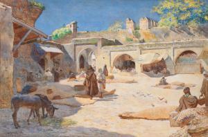 KIRKPATRICK Joseph 1872-1936,The grain market, Tangiers,1902,Bonhams GB 2023-09-28