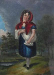 KIRKWOOD J,Woman in a red shawl,1834,Rosebery's GB 2012-11-10
