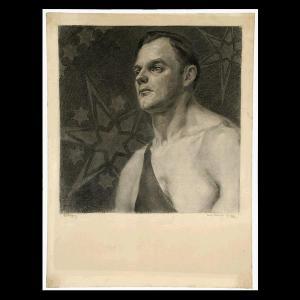 KIRN Francis 1904,Portrait of a Wrestler,1928,Auctions by the Bay US 2008-04-06