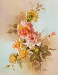 KIRSTEIN Jill 1938,Still Life Roses,5th Avenue Auctioneers ZA 2022-04-24