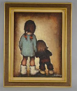 KIRSTEN Berg,Study of two girls,Ewbank Auctions GB 2014-02-26