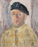 KIRSZENBAUM Jecheskiel Dawid 1900-1954,Portrait d\’homme au béret,1940,Millon & Associés 2020-05-13