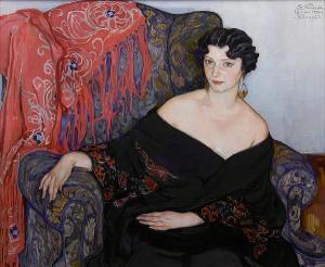 KISELEVA Elena Alexandrovna 1878-1974,Portrait de femme,1930,Bonhams GB 2011-11-30