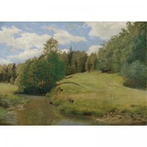 KISSELIEV Alexandre Alexandrov 1838-1911,THE RIVERBANK,Sotheby's GB 2009-04-22