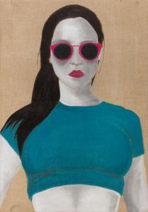 Kissin Filip Mateusz 1990,Girl in pink glasses,2017,Desa Unicum PL 2017-12-21