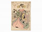 KITAGAWA Utagawa II 1800-1831,Courtesan Hanateru,Auctionata DE 2016-04-20