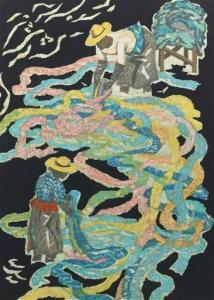 KITAOKA Fumio 1918-2007,Yuzen Nagashi,1970,Aspire Auction US 2022-04-14