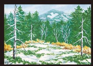 KITAYAMA Hideo 1900-1900,Highland with snow,1985,Mainichi Auction JP 2009-10-02
