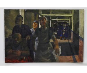 KITCHIN Myfanwy 1917-2002,Hospital interior scene with nurses and patient,Keys GB 2016-05-11