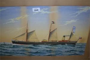 KITTOE E.H 1800-1800,Portraits of steam sailing ships, ' Sardinian ',1878,Lawrences of Bletchingley 2015-10-20