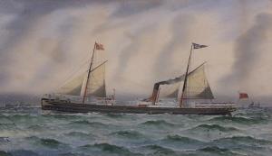 KITTOE E.H 1800-1800,Ship portrait - Cambria,1880,Keys GB 2018-11-27