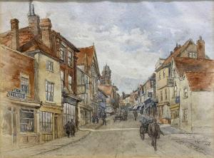 KITTON Frederick George 1856-1904,street scene,1895,Gilding's GB 2021-05-11