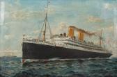 KITZIG W 1900-1900,RMS Empress of Britain on open waters, with sister,Bonhams GB 2011-03-16