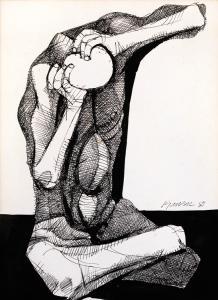 KIU KOK ANG 1931-2005,Seated Figure 1,1980,Leon Gallery PH 2015-06-13