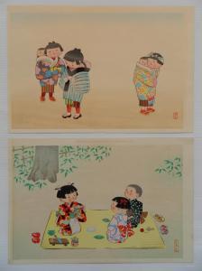 Kiyohara Hitoshi 1896-1956,Children in Picnic, Mothers and Children,Rachel Davis US 2017-09-23