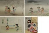 Kiyohara Hitoshi 1896-1956,Three Prints Depicting Children,Gray's Auctioneers US 2010-02-27