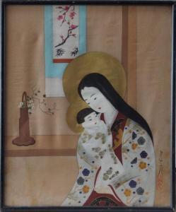 KIYOHIKO Ishikawa,Mère et enfant,1930,Sadde FR 2017-07-25