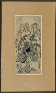 KIYOHIRO Hosoban,Depicting a woman standing beneath a willow tree,Eldred's US 2009-08-25
