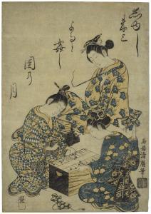 KIYOHIRO Torii 1710-1776,Beauties playing sugoroku (backgammon),Christie's GB 2021-03-16