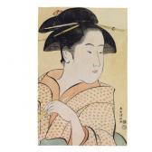 KIYOMASU Torii II 1706-1763,PORTRAIT EN BUSTE DE LA COURTISANE OHISA DETAKASHI,Sotheby's 2010-06-09
