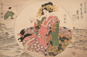 KIYOMINE Torii 1787-1868,Courtesan Toyoura of the Akatsutaya, from the seri,Rosebery's GB 2020-07-28