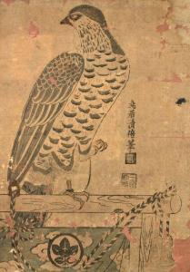 KIYONOBU Torii II 1702-1752,Rapace sur son perchoir,De Maigret FR 2019-06-14