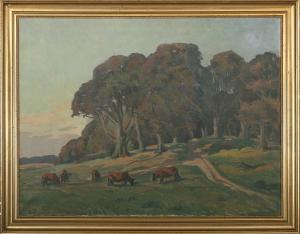 KJÖLNER Theodor 1886-1972,Cows in the field,1930,Bruun Rasmussen DK 2007-09-17