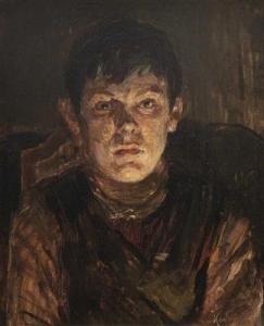 KLABER Jonas Julius 1872-1939,En face-Sitzporträt eines Knaben,Palais Dorotheum AT 2022-04-13
