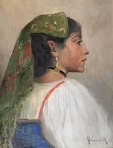 KLAMMER Mariska 1873,Italian Girl with Earring,Pinter HU 2022-01-16