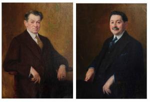 KLANG Mayer 1900-1900,Portraits of Edward and Wlad de Bobinsky,1928,Mallams GB 2017-10-18