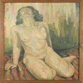 KLANK Otto 1915,Study of a seated nude model,Bruun Rasmussen DK 2008-01-28