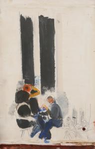 KLAPISCH Liliane 1933,Figures at the Table,Tiroche IL 2024-04-21