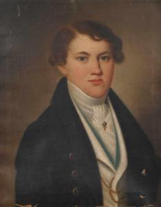KLASS Friedrich Christian,Biedermeierportrait Brustbildnis eines jungen Mann,1828,Mehlis 2018-05-24