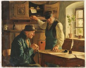 KLAUS Christian 1843-1893,Zwei Männer,Leipzig DE 2021-03-06